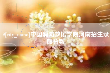 漯河中国消防救援学院河南招生录取分数