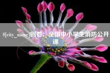 漯河回看：全国中小学生消防公开课