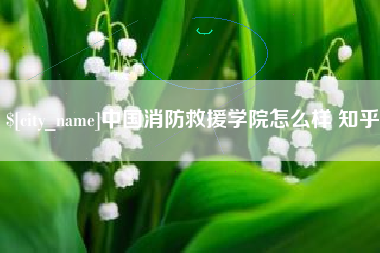 漯河中国消防救援学院怎么样 知乎