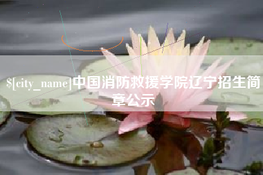 漯河中国消防救援学院辽宁招生简章公示