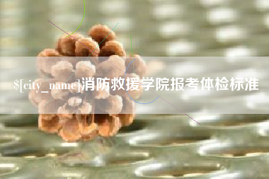 漯河消防救援学院报考体检标准