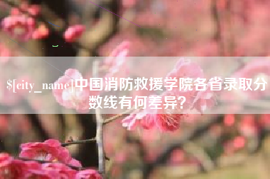 漯河中国消防救援学院各省录取分数线有何差异？