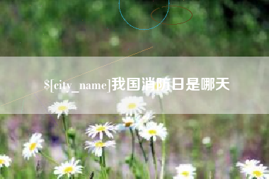 漯河我国消防日是哪天