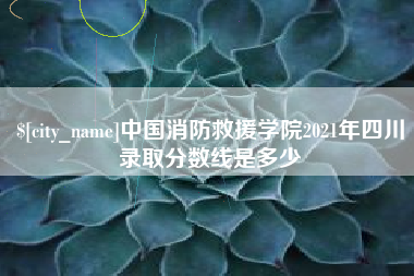漯河中国消防救援学院2021年四川录取分数线是多少