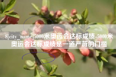 漯河5000米奥运会达标成绩-5000米奥运会达标成绩是一道严苛的门槛