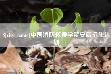漯河中国消防救援学院安徽招生计划
