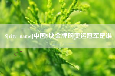 漯河中国9块金牌的奥运冠军是谁