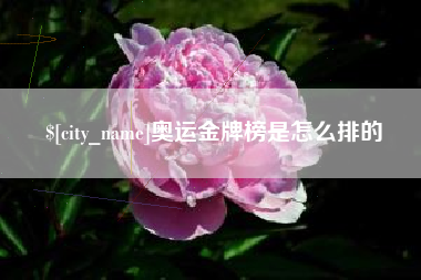 漯河奥运金牌榜是怎么排的