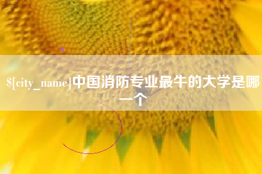 漯河中国消防专业最牛的大学是哪一个