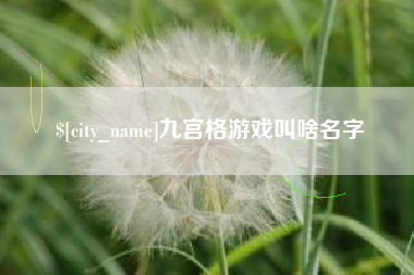 漯河九宫格游戏叫啥名字