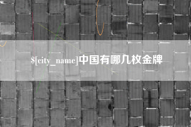 漯河中国有哪几枚金牌