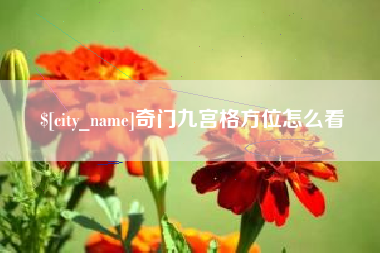 漯河奇门九宫格方位怎么看