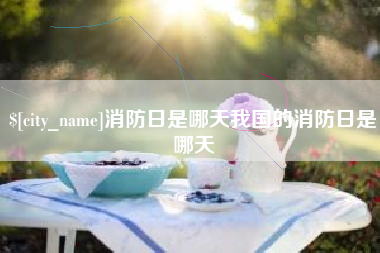 漯河消防日是哪天我国的消防日是哪天