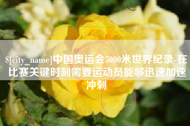漯河中国奥运会5000米世界纪录-在比赛关键时刻需要运动员能够迅速加速冲刺