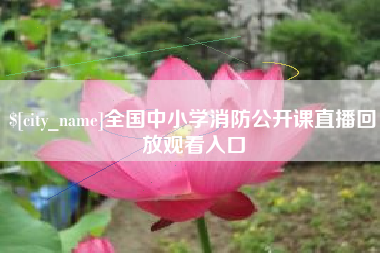 漯河全国中小学消防公开课直播回放观看入口