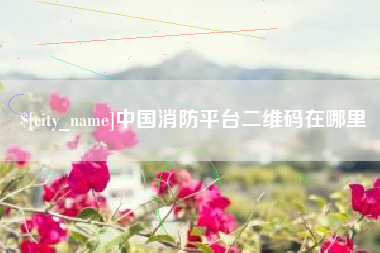 漯河中国消防平台二维码在哪里