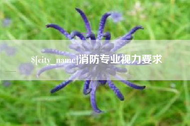 漯河消防专业视力要求