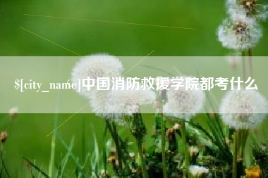 漯河中国消防救援学院都考什么