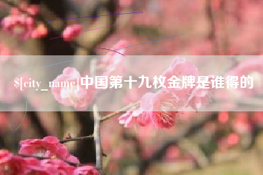 漯河中国第十九枚金牌是谁得的