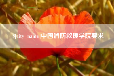 漯河中国消防救援学院要求