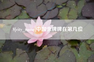 漯河中国金牌牌在第几位