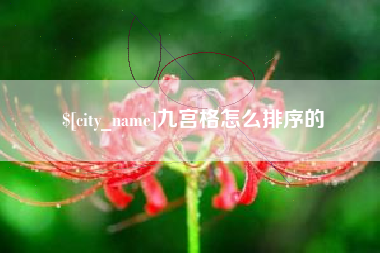 漯河九宫格怎么排序的