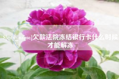 漯河欠款法院冻结银行卡什么时候才能解冻