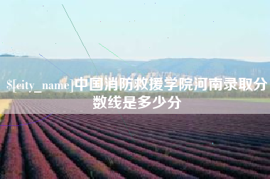 漯河中国消防救援学院河南录取分数线是多少分