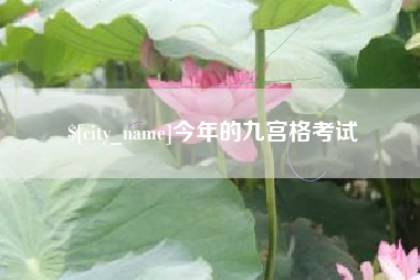 漯河今年的九宫格考试